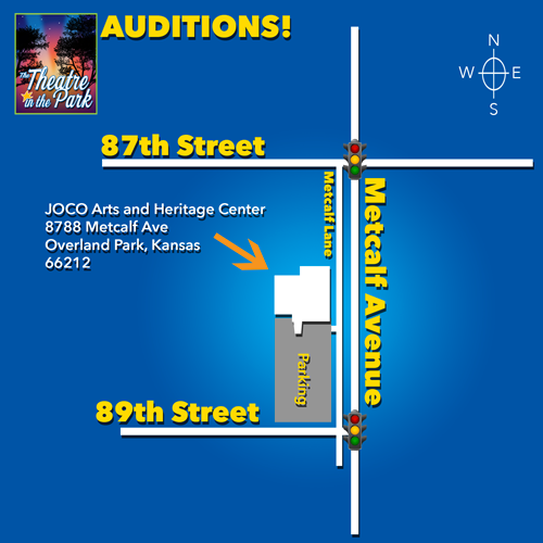 map to the arts and heritage center at 8788 Metcalf Avenue in overland park, kansas