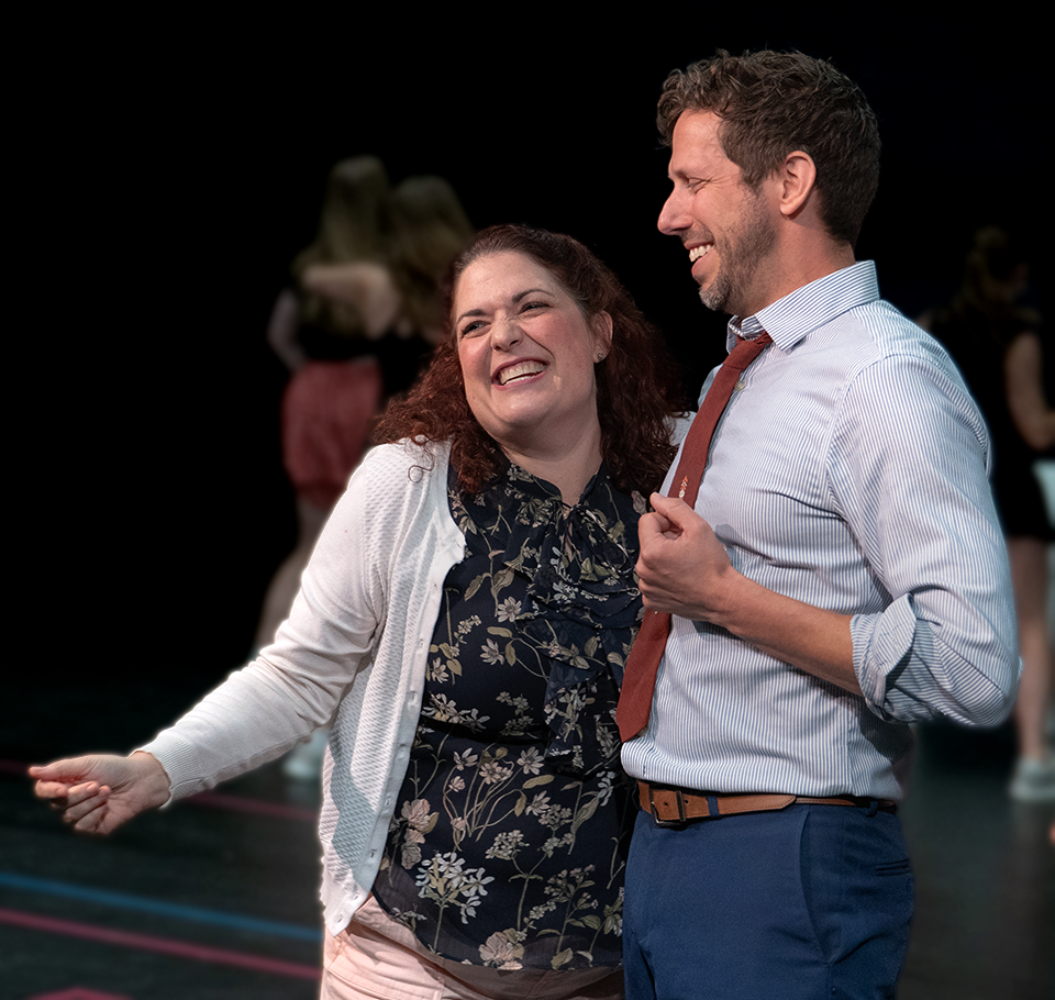 Couple dancing and laughing