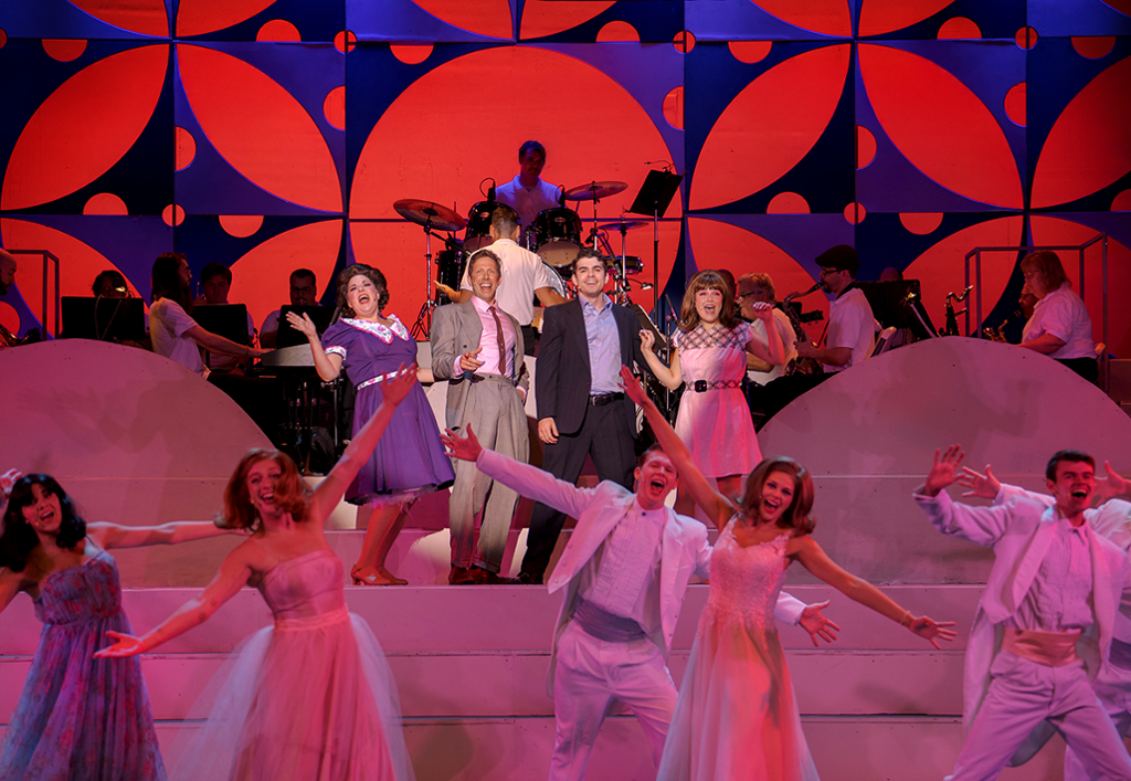 Entire cast dancing in a production number