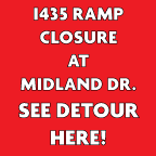 I435 ramp closure at renner road. see detour link
