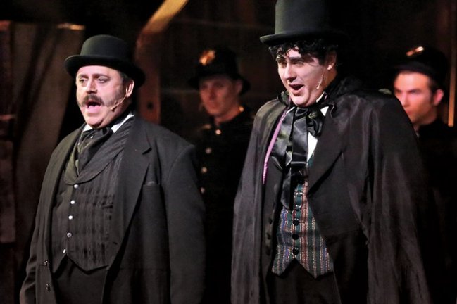 Jay Coombes and Anthony Francisco<br />
<em>Sweeney Todd</em> - The Demon Barber of Fleet Street • 2012